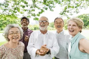 Happy group of smiling older adults